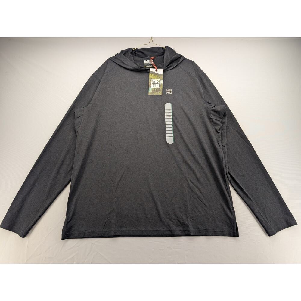 NWT Men's AKHG Tun-Dry Standard Fit Hoodie in Black size Large